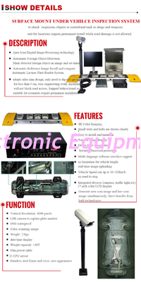 Area Scan Camera Surface Mount Under Vehicle Inpsection Scanner System With Driver Face And LPR Camera